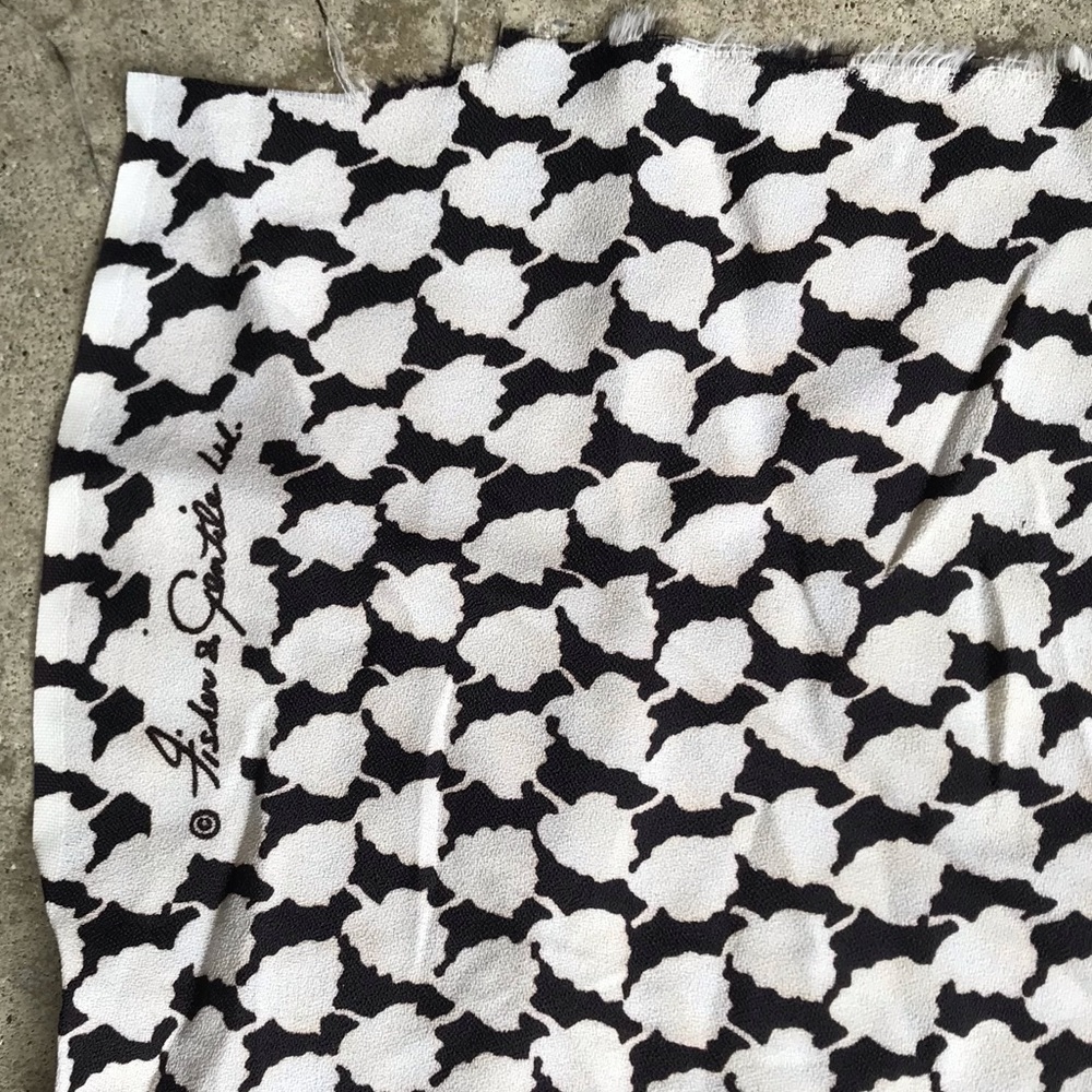 Vintage Print Nylon Crepe Fabric
